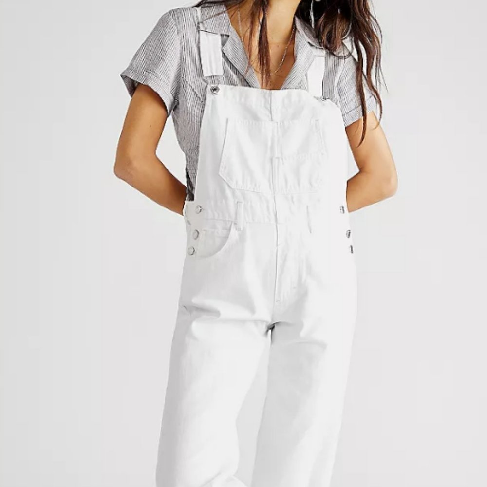 We The Free White Overalls